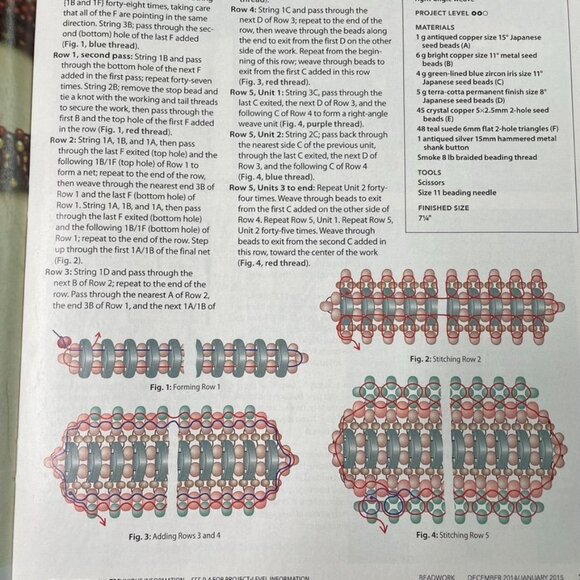 Beadwork Magazine Jewelry Crafting Book u Dec 2014 Jan 2015 Vol 18  No 1 - Picture 6 of 7